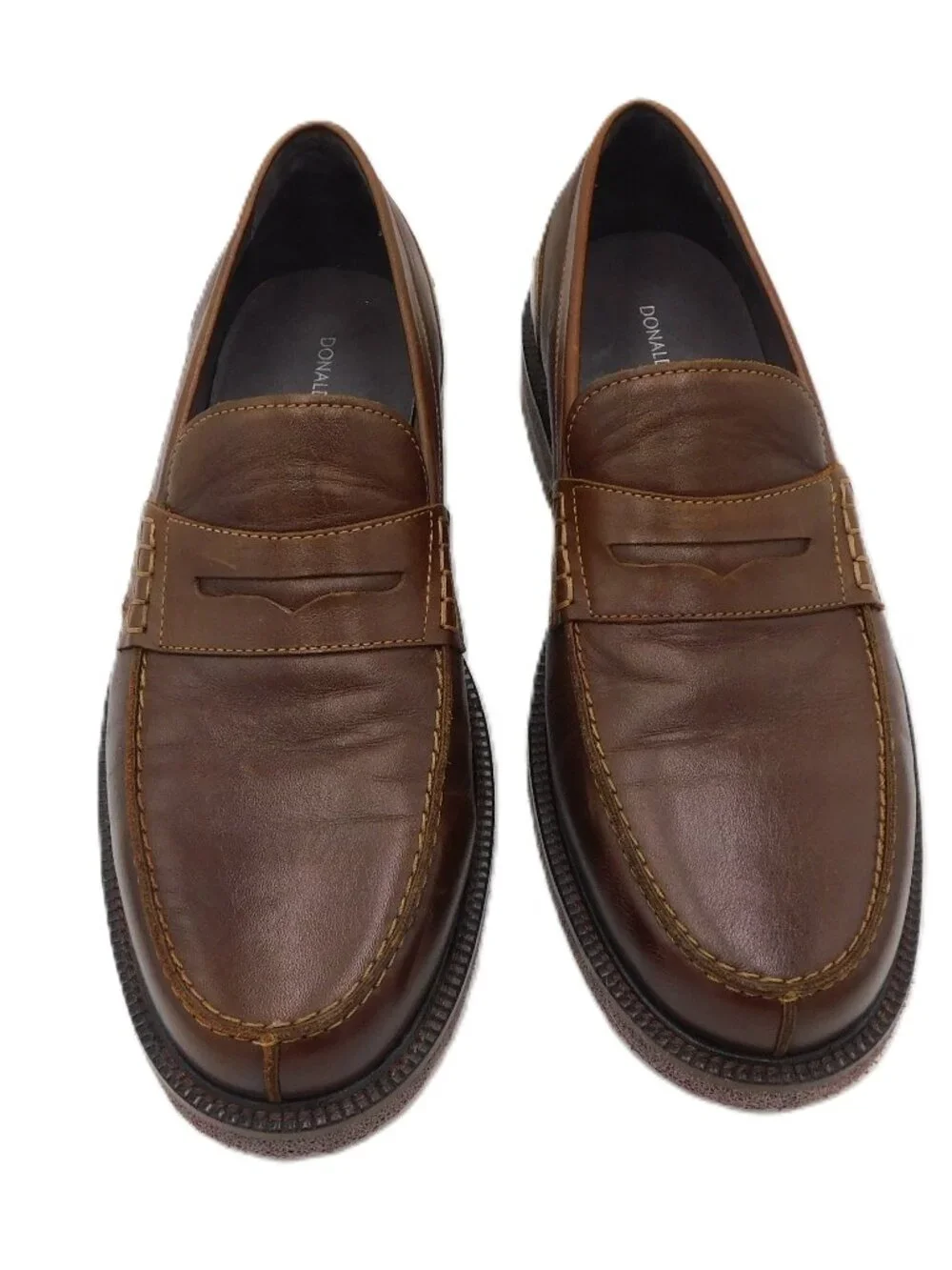 Donald Pliner Brown Leather Landry Penny Loafers | Preppy Casual | EUC | 8.5M - Picture 2 of 11
